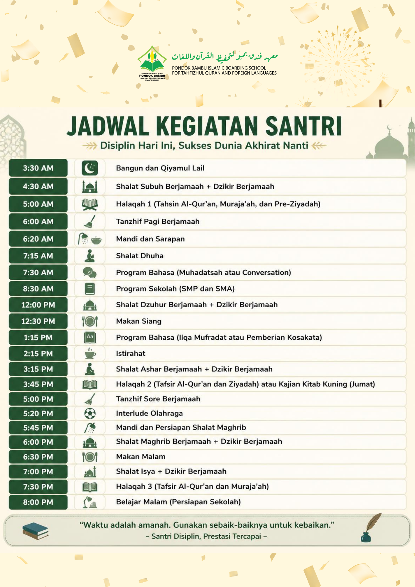 Jadwal Kegiatan Harian